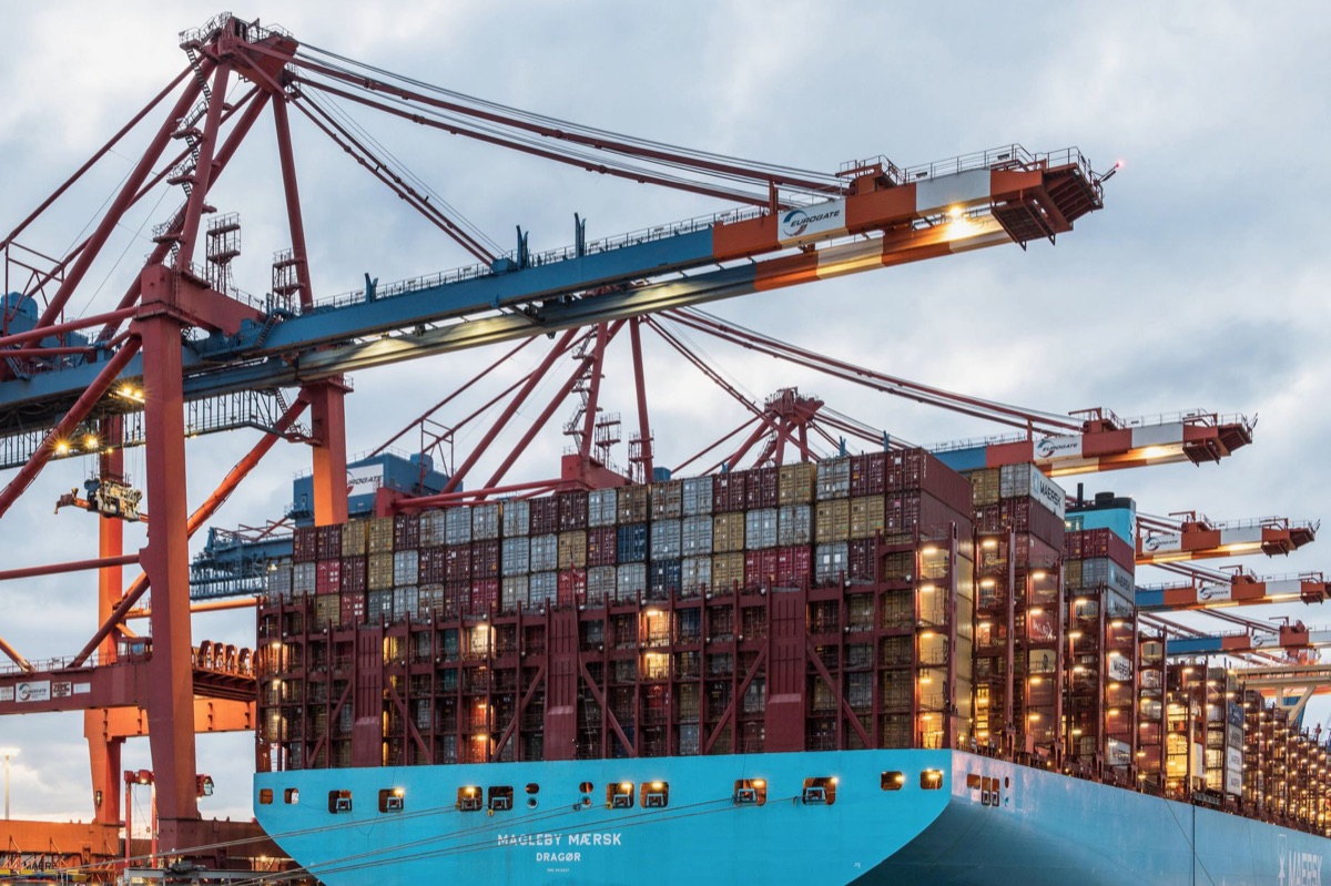 Containerhafen in Vietnam als Indikator für den Außenhandel und die Wirtschaft.