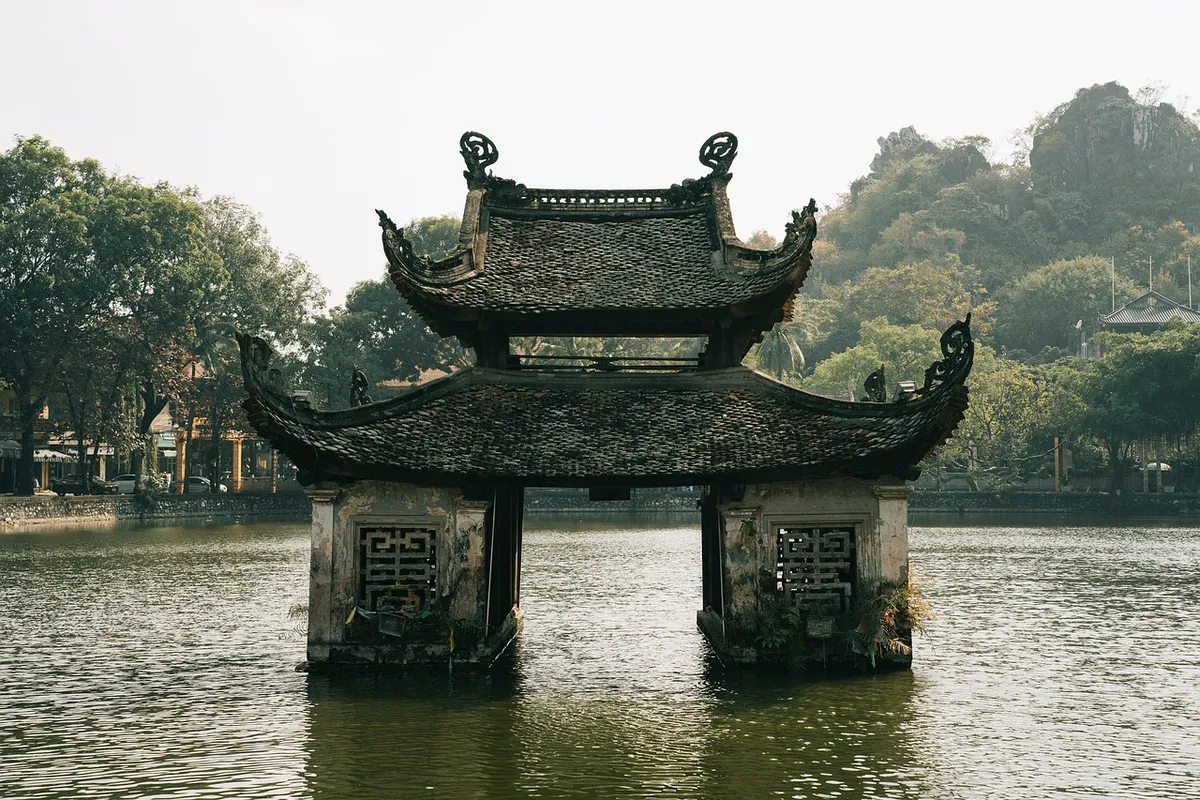 pagoda, vietnam, hanoi, water, asian, nature, landscape
