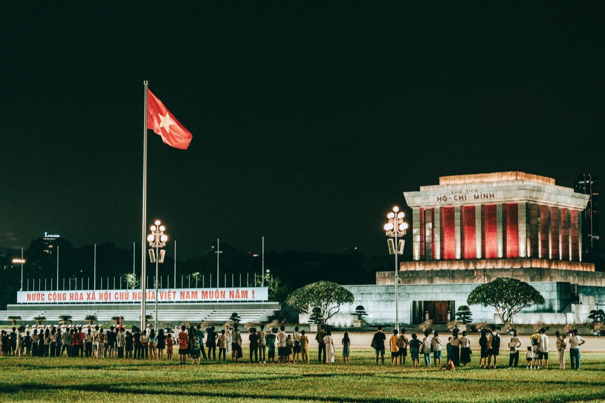 Signe de soutien gouvernemental à Hanoï, Vietnam